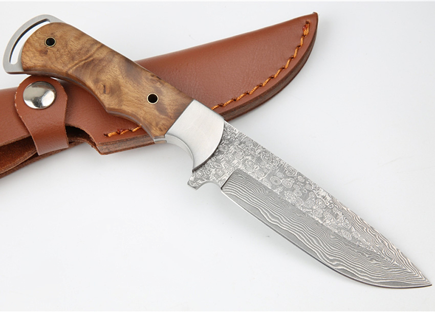 On Sale!! Outdoor Survival Straight Hunting Knife Damascus Steel Drop Point Blade Full Tang Shadow Wood Handle Fixed Blades Knives With Leather Sheath
On Sale!! Outdoor Survival Straight Hunting Knife Damascus Steel Drop Point Blade Full Tang Shadow Wood Handle Fixed Blades Knives With Leather Sheath
