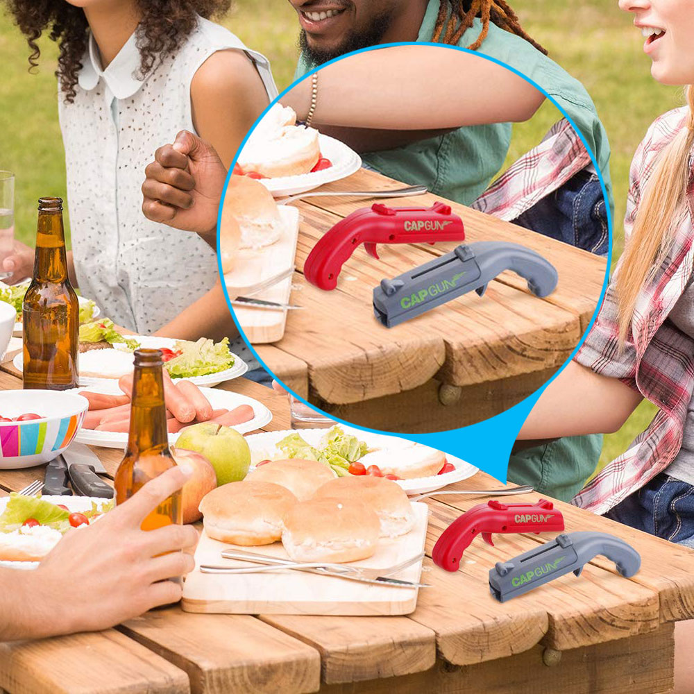 Portable Cap Gun Bottle Opener Beverage Beer Bottle Opener Launcher Bar Tool Drink Opening Shooter Wine Accessories1673928