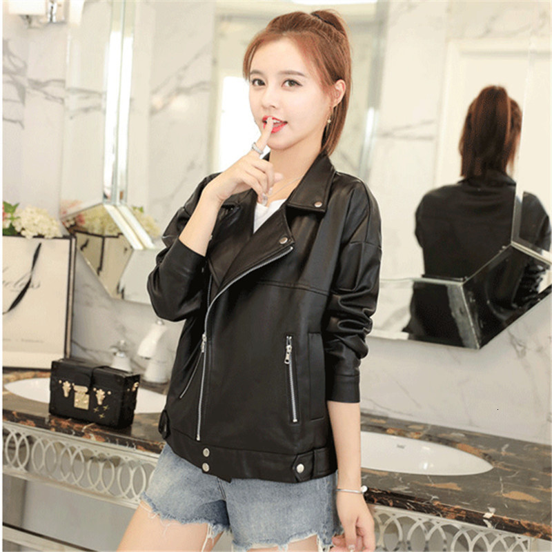 women's sweaters new leather women's short korean jacket spring and autumn bf style loose motorcycle suit student pu fashion z273, White;black
women's sweaters new leather women's short korean jacket spring and autumn bf style loose motorcycle suit student pu fashion z273, White;black