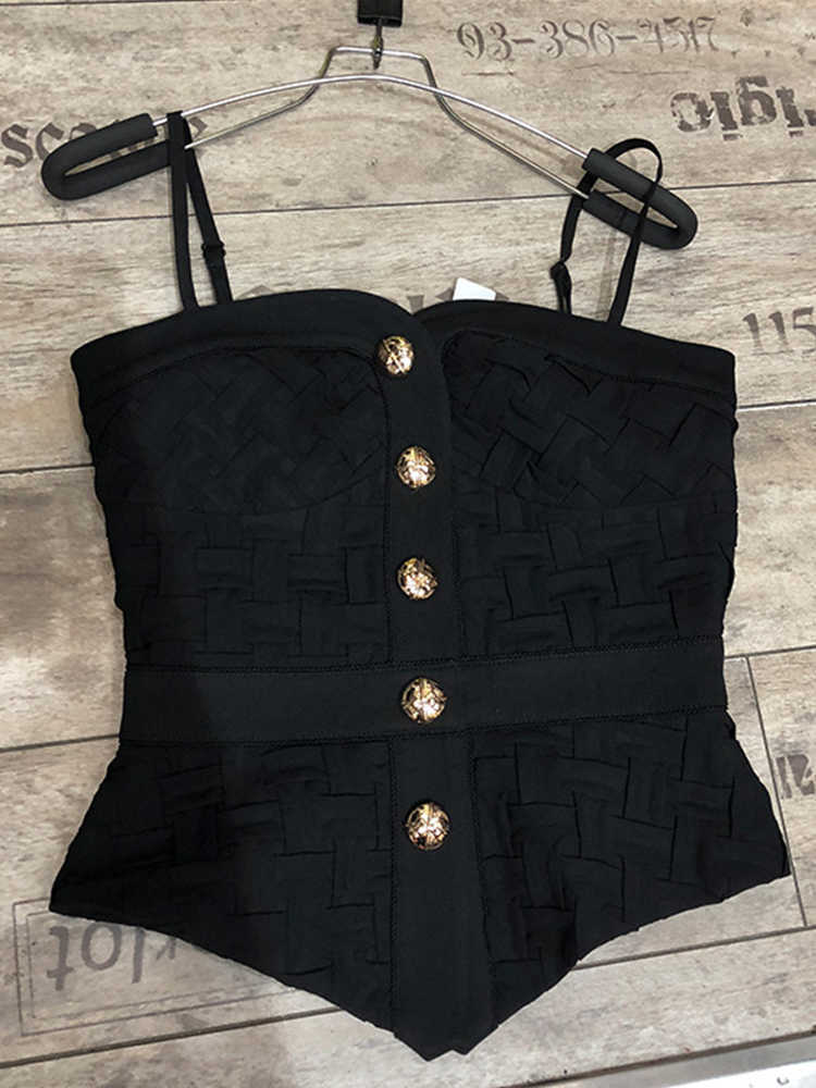 Sexy Leaky Shoulder Braided Single Breasted Tube Top Sling Ladies Autumn Style Personality All-match Top 210625