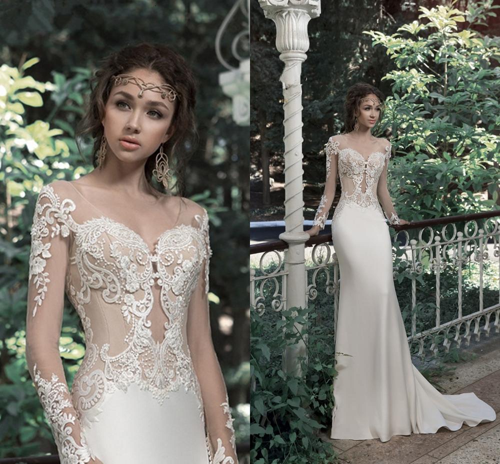 2021 New Modest Satin V-neckline Mermaid Wedding Es with Lace Appliques Sheer Illusion Back Bridal Gowns 3kda, Ivory
2021 New Modest Satin V-neckline Mermaid Wedding Es with Lace Appliques Sheer Illusion Back Bridal Gowns 3kda, Ivory