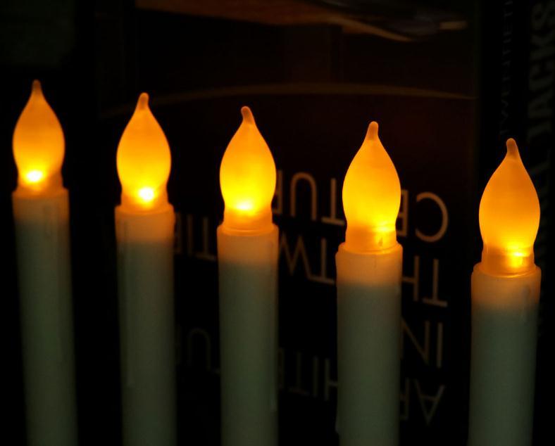 Led Light Cone Candles Electronic Taper Candle Battery Operated Flameless For Wedding Birthday Party Decorations Wholesale