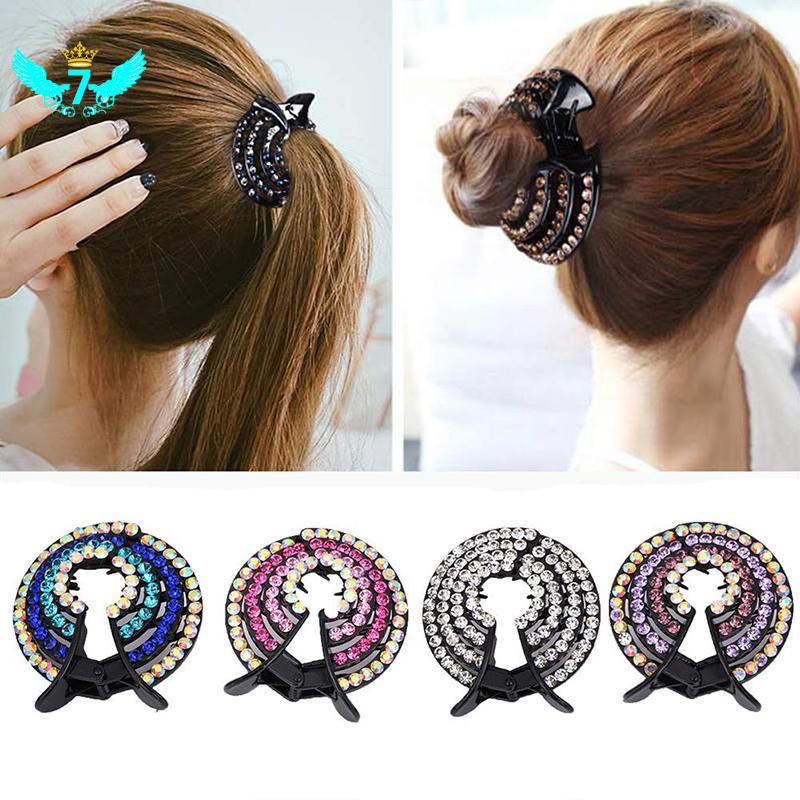 Hair Clips & Barrettes Women Rhinestone Hairpin Half-balloon Clip Trendy Holders Hairwear Accessories TOA, Golden;silver
Hair Clips & Barrettes Women Rhinestone Hairpin Half-balloon Clip Trendy Holders Hairwear Accessories TOA, Golden;silver
