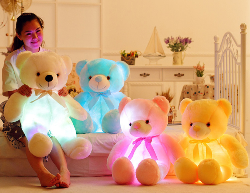 30cm 50cm Pendant bow tie teddy bears stuff luminous bear doll built-in led colorful luminou function Valentine&#039;s Day gift birthday party gifts plush toy от DHgate WW