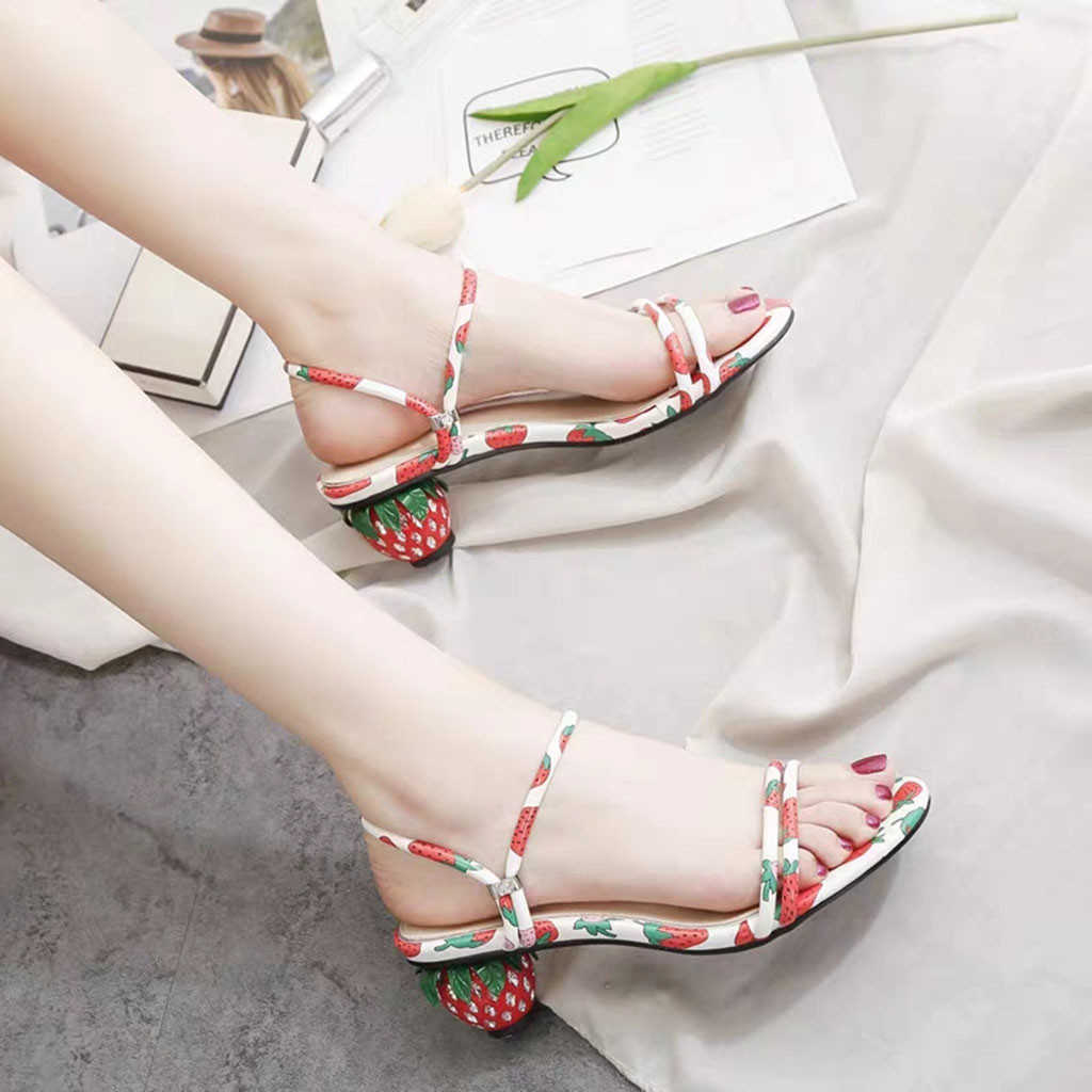 Fashion Women's Ladies Strawberry Printed Beach Party Shoes Summer Open Toe Low Heel Slip-on Crystal Slippers Sandals Shoes#G3 Y0721, Black
Fashion Women's Ladies Strawberry Printed Beach Party Shoes Summer Open Toe Low Heel Slip-on Crystal Slippers Sandals Shoes#G3 Y0721, Black