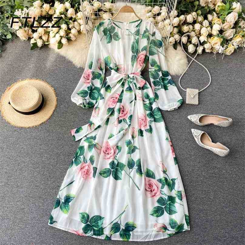Women Party Dress Summer Autumn Vintage Floral Printed Long Dresses Ladies Elegant Bandage Robe Vestidos 210525, White
Women Party Dress Summer Autumn Vintage Floral Printed Long Dresses Ladies Elegant Bandage Robe Vestidos 210525, White