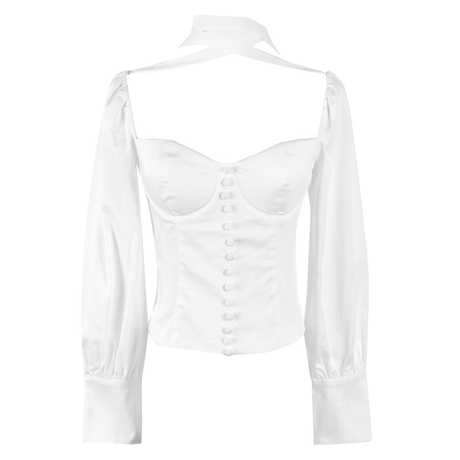 Autumn New Arrival Women Off Shoulder Top Blouse Long Sleeve Women Shirt Tops High Quality Solid White Sexy SN 210225