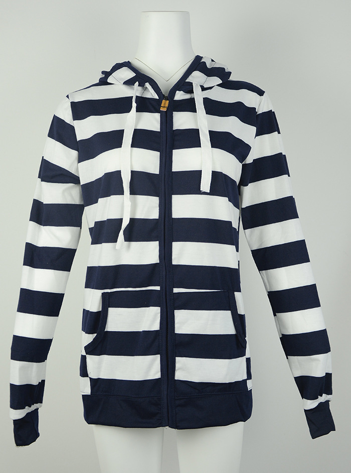 Big Yard Striped Hoodies Women Coats Casual Winter Ladies Sweatshirt Spring Long Sleeve Female Suits 201112