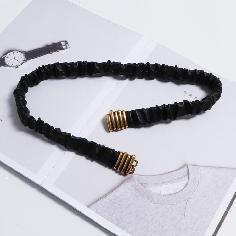 Belts Instagram Fashion Vintage Belt Soft Girdle Metal Buttons Decoration Versatile Elastic Waist Adjust Freely Eisure Accessory, Black;brown
Belts Instagram Fashion Vintage Belt Soft Girdle Metal Buttons Decoration Versatile Elastic Waist Adjust Freely Eisure Accessory, Black;brown