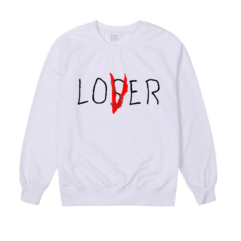 Pkorli It Loser Crewneck Sweatshirt Women Men Casual Movie Loser Lover Hoodie Inspired By Stephen King'S Pennywise Hooded 201020