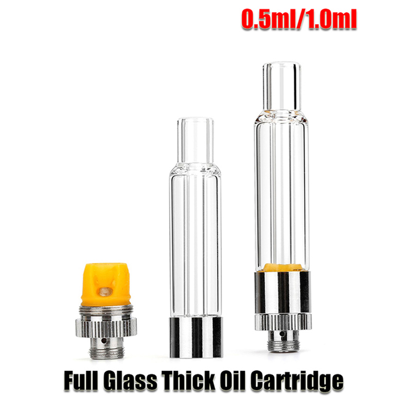Full Glass Cartridge 0.5/1.0ml Pure Ceramic Coil 510 Vape Pen Thick Oil Cartridges Tank Vaporizer For Preheat Battery DHL 
Full Glass Cartridge 0.5/1.0ml Pure Ceramic Coil 510 Vape Pen Thick Oil Cartridges Tank Vaporizer For Preheat Battery DHL