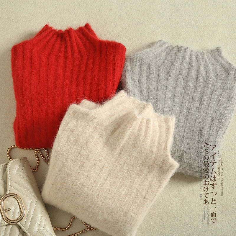 Plus Size Women Sweaters 100% Mink Cashmere Knitting Jumpers for Ladies New Fashion Pullovers 6Colors Standard Clothes 201017