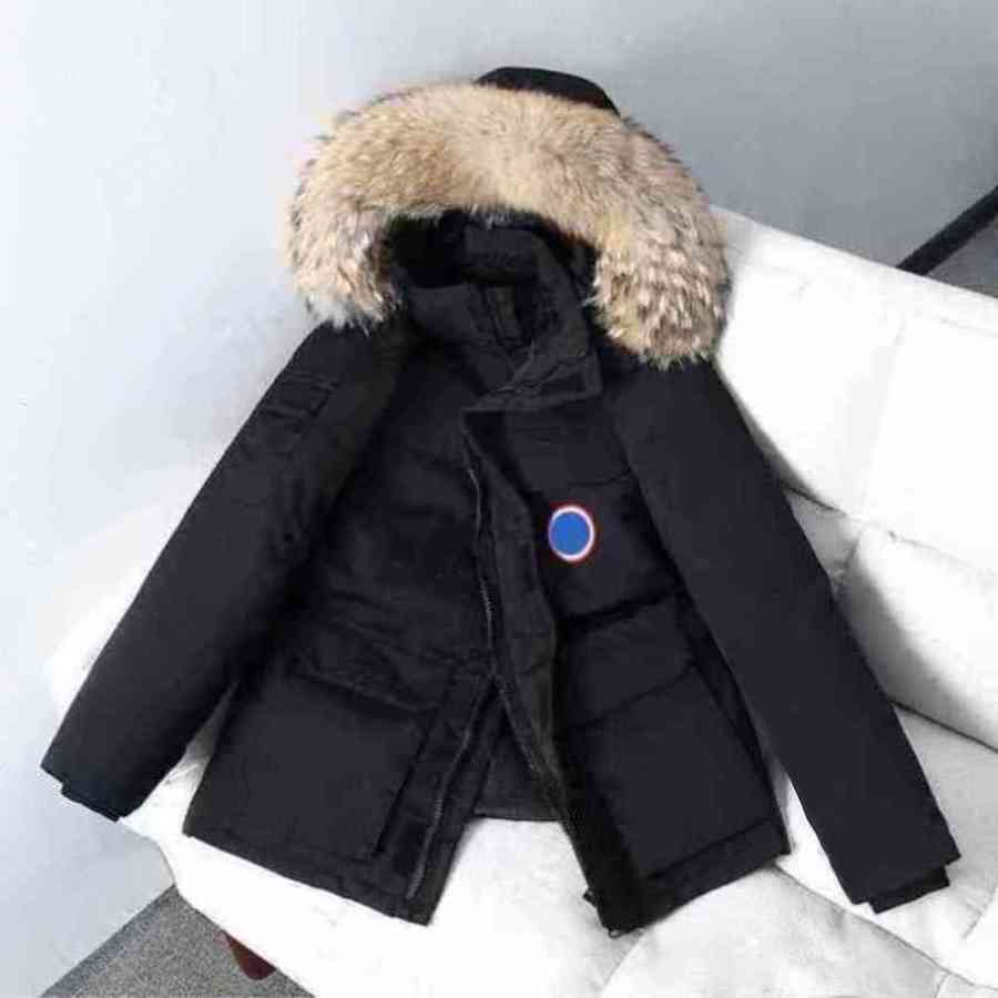 Cotton Padded Canadian Goode Jacket Parkas Men's Wear Long Thickened Large Wool Collar Multi Pocket Hooded gooses Map Table Parker CoatCDWE, Black
Cotton Padded Canadian Goode Jacket Parkas Men's Wear Long Thickened Large Wool Collar Multi Pocket Hooded gooses Map Table Parker CoatCDWE, Black