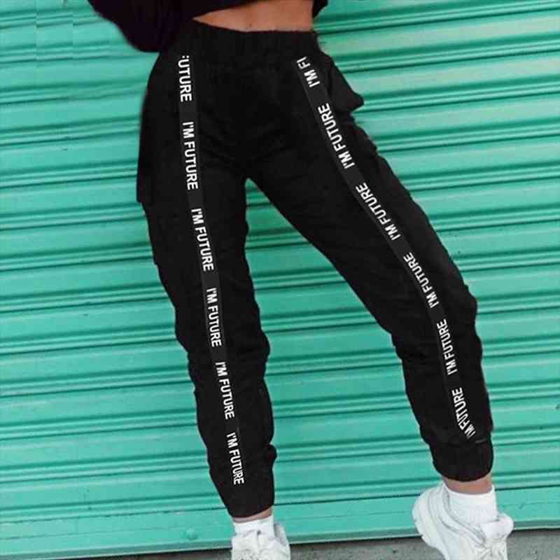 Streetwear Black Pants Women Korean Style Elastic Waist Sweatpants Printed Pants Summer Autumn Hip Hop Harajuku Trousers Women, Black;white
Streetwear Black Pants Women Korean Style Elastic Waist Sweatpants Printed Pants Summer Autumn Hip Hop Harajuku Trousers Women, Black;white