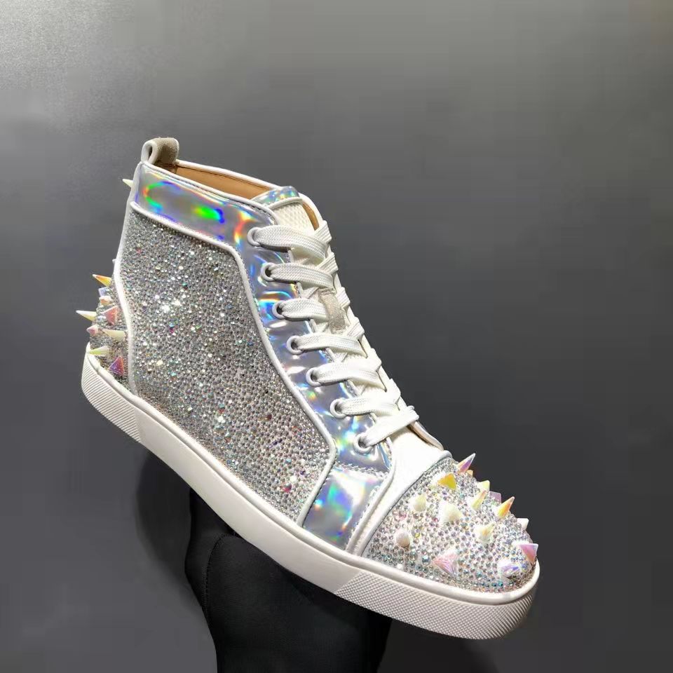 Fashion sport shoes Red Bottoms Casual spike Shoe Women Mens Designer Trainers Studded Leather Loafers Rivet Boots Black White Platform Pari
Fashion sport shoes Red Bottoms Casual spike Shoe Women Mens Designer Trainers Studded Leather Loafers Rivet Boots Black White Platform Pari