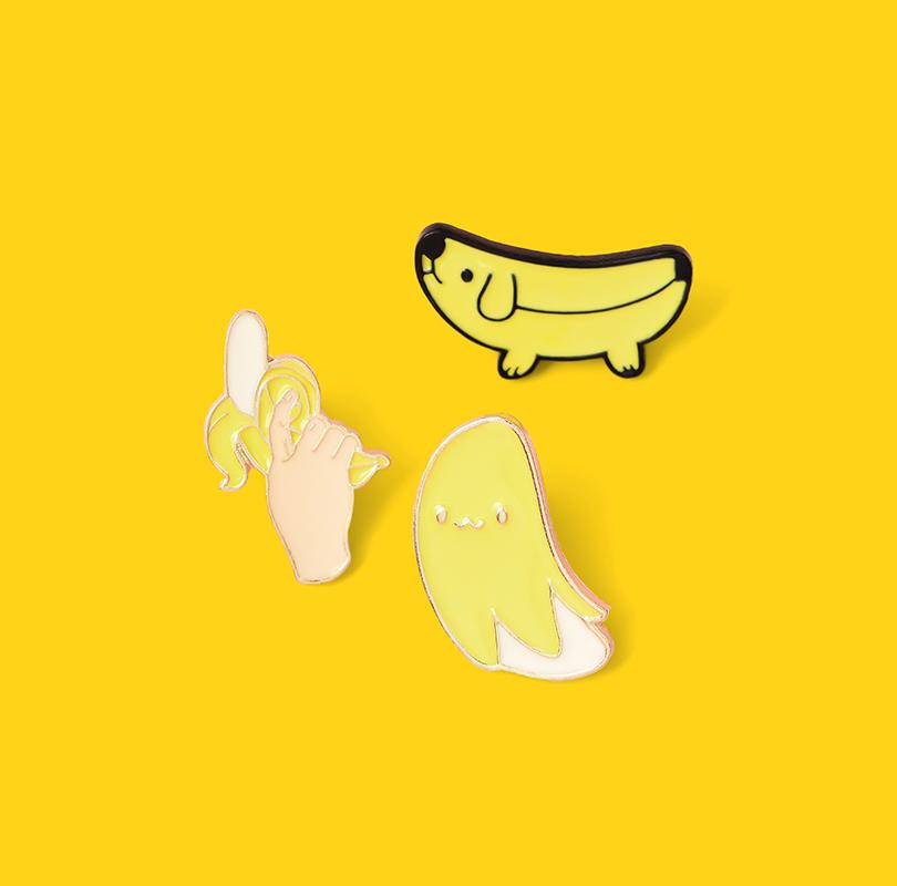 Pins, Brooches Naughty Cute Cartoon Banana Gun Animal Set Brooch Unique Pin Badge Enamel Backpack Lapel Hat Jewelry Gifts For Friend, Gray 
Pins, Brooches Naughty Cute Cartoon Banana Gun Animal Set Brooch Unique Pin Badge Enamel Backpack Lapel Hat Jewelry Gifts For Friend, Gray
