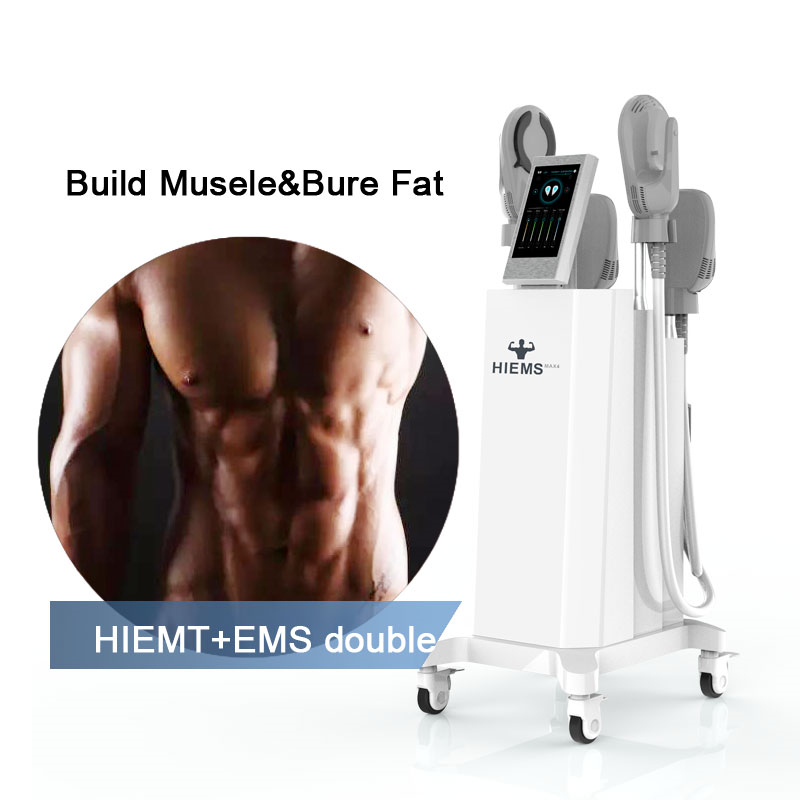 Double Function EMT+Ems 4 Handles Body Sculpting Muscle Stimulator buttock lift Burn Fat Hiemt Emslim Hiems body contouring Fitness Machine