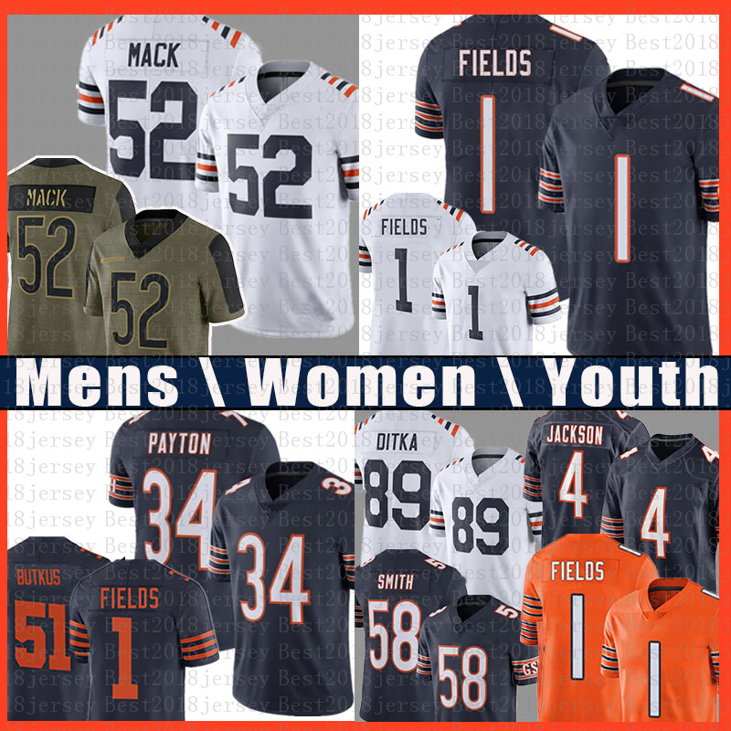 1 Justin Fields Jersey 52 Khalil Mack Walter Payton Eddie Jackson David Montgomery Andy Dalton Roquan Smith Brian Urlacher Darnell Mooney Hicks Football Jim McMahon, Youth size s-xl(xiongdui)
1 Justin Fields Jersey 52 Khalil Mack Walter Payton Eddie Jackson David Montgomery Andy Dalton Roquan Smith Brian Urlacher Darnell Mooney Hicks Football Jim McMahon, Youth size s-xl(xiongdui)
