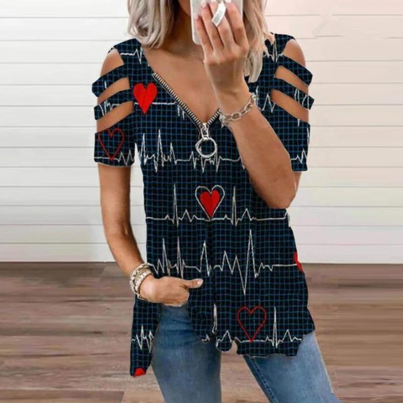 Women's Blouses & Shirts Women Strapless V Neck Print Sexy Deep Low Cut Tops Blouse Shirt Out Zipper Short Sleeve Casual Pullover Summer Plu, White
Women's Blouses & Shirts Women Strapless V Neck Print Sexy Deep Low Cut Tops Blouse Shirt Out Zipper Short Sleeve Casual Pullover Summer Plu, White