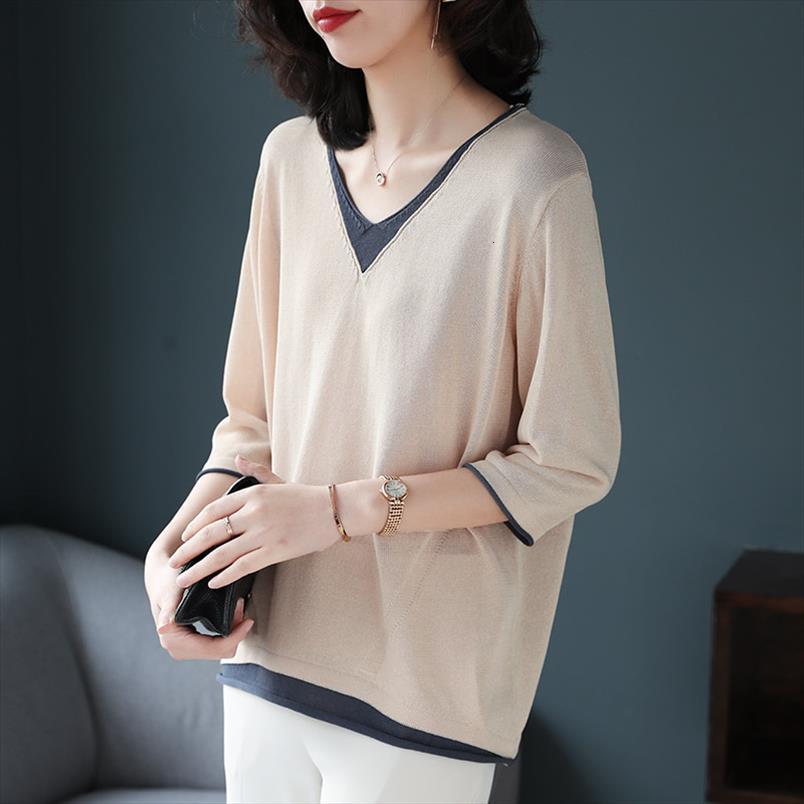 knitted v neck mock women sweaters two piece spliced pullovers loose three quarter sleeve thin sweater autumn apricot patchwork, White;black
knitted v neck mock women sweaters two piece spliced pullovers loose three quarter sleeve thin sweater autumn apricot patchwork, White;black