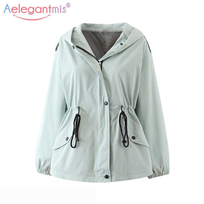 Aelegantmis Autumn Casual Short Trench Coat Women Fashion Hooded Loose Outwear Ladies Streetwear Slim Outerwear 210607, Green
Aelegantmis Autumn Casual Short Trench Coat Women Fashion Hooded Loose Outwear Ladies Streetwear Slim Outerwear 210607, Green