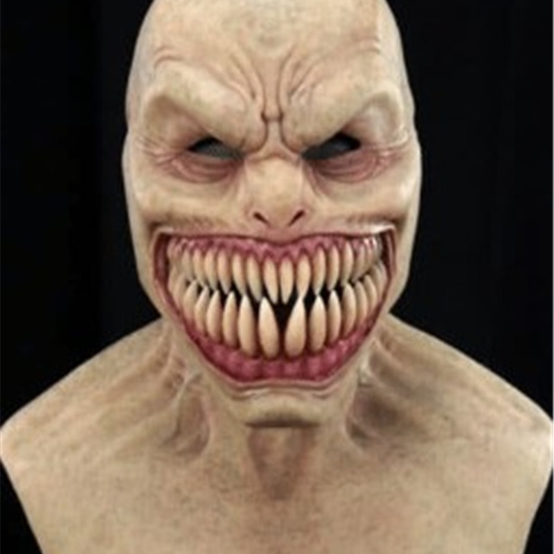 New Horror Stalker Mask Cosplay Creepy Monster Big Mouth Teeth Chompers Latex Masks Halloween Party Scary Costume Props Q0806
New Horror Stalker Mask Cosplay Creepy Monster Big Mouth Teeth Chompers Latex Masks Halloween Party Scary Costume Props Q0806