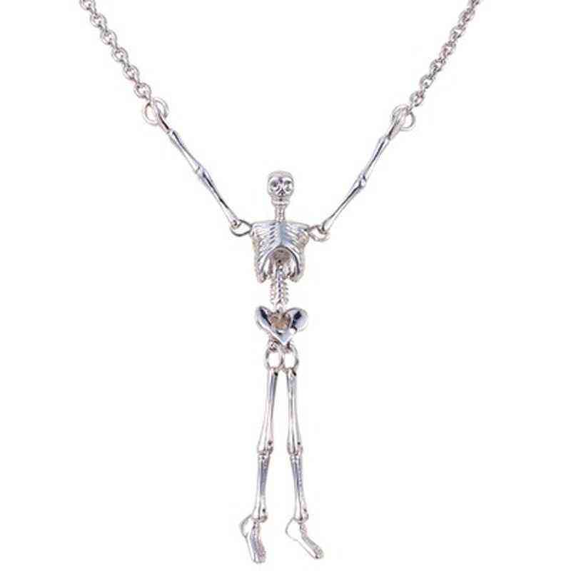 Punk Skeleton Bones Gothic Moving Part Spooky Drop Earrings Vintage Skeleton Skull Dangle Earrings for Women Jewelry Party Gifts H1027
