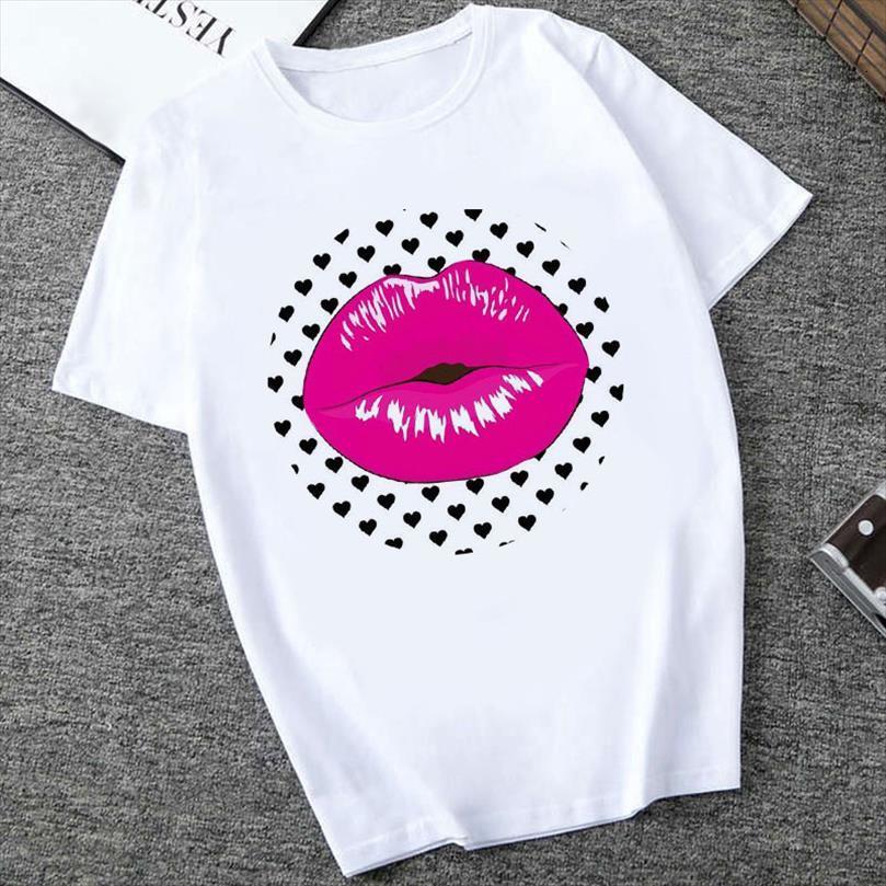 mens red lips love men printing basic o neck short sleeved ladies white kawaii graphic girl, White;black
mens red lips love men printing basic o neck short sleeved ladies white kawaii graphic girl, White;black
