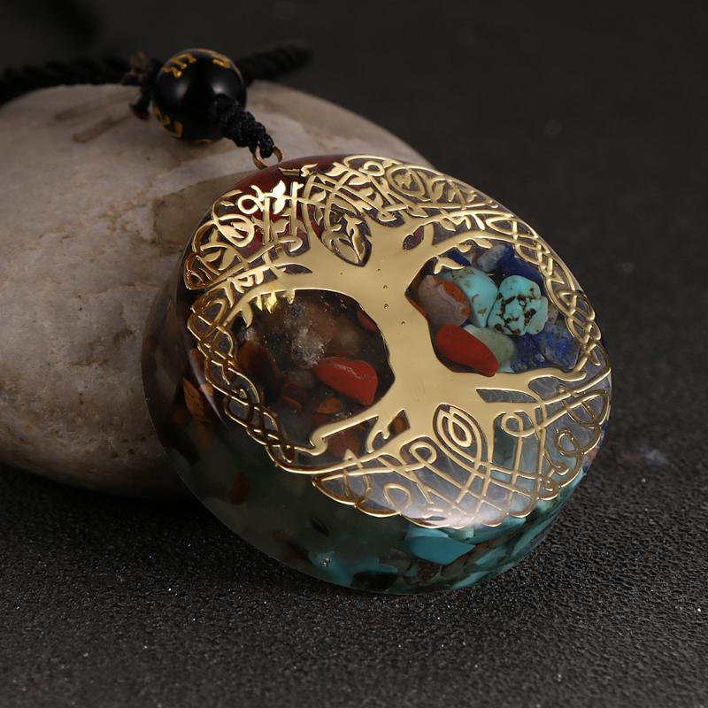 Pendant Necklaces ReikiTree Of Life Orgonite Necklace Colorful 7 Chakra Chip Stone Energy Orgone Healing Pendulum
Pendant Necklaces ReikiTree Of Life Orgonite Necklace Colorful 7 Chakra Chip Stone Energy Orgone Healing Pendulum