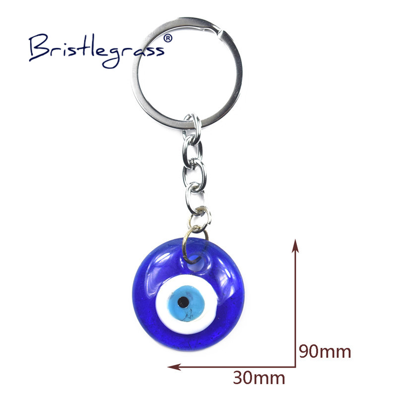 Turkish Blue Evil Eye Key Chains Ring Holder Keychain Amulets Lucky Charm Glass Hanging Pendant Blessing Protection