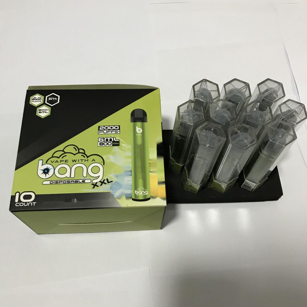 Disposable E-cigarettes Atomizer Device Bang XXL 800mAh Battery Prefilled 6ml Pod 2000 Kits Vape Empty Pen VS Bar Flow XTRA
Disposable E-cigarettes Atomizer Device Bang XXL 800mAh Battery Prefilled 6ml Pod 2000 Kits Vape Empty Pen VS Bar Flow XTRA