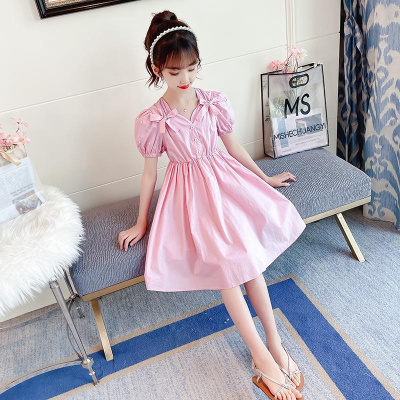 Girl's Dresses Summer Girls Elegant Party Short Sleeve Princess Teenage Clothing Pink Blue Color V-Neck Slim Dress 5 7 9 11 13Y, Red;yellow
Girl's Dresses Summer Girls Elegant Party Short Sleeve Princess Teenage Clothing Pink Blue Color V-Neck Slim Dress 5 7 9 11 13Y, Red;yellow