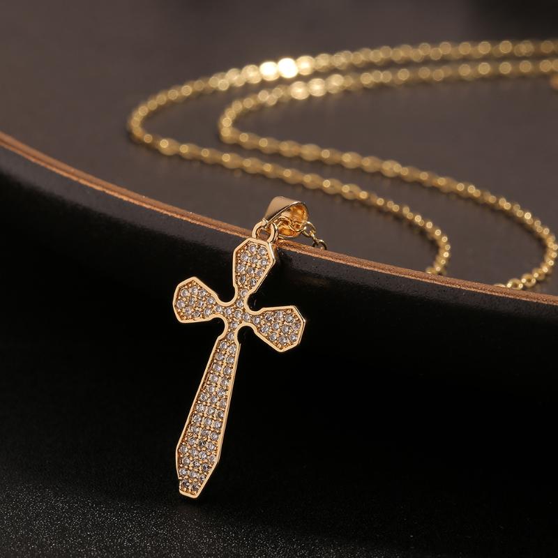 Pendant Necklaces Simple Religious Jewelry Copper Inlaid Cubic Zirconia Cross Women's Necklace Party Gift, Silver
Pendant Necklaces Simple Religious Jewelry Copper Inlaid Cubic Zirconia Cross Women's Necklace Party Gift, Silver