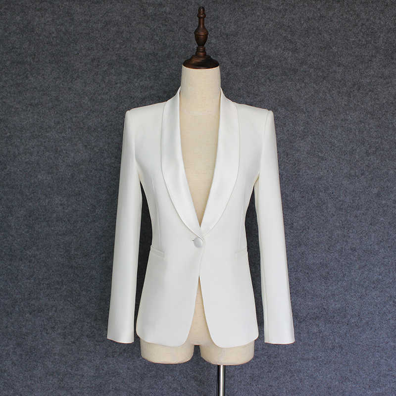 TOP QUALITY Star Style Stylish Designer Blazer Women's Single Button Shawl Collar Jacket 210526, White
TOP QUALITY Star Style Stylish Designer Blazer Women's Single Button Shawl Collar Jacket 210526, White