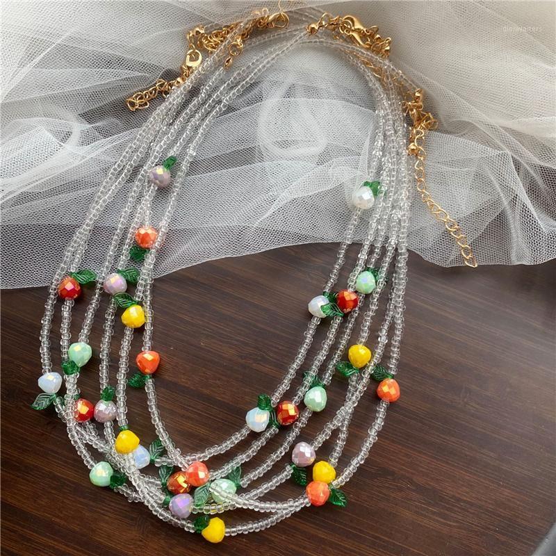 2pcs Transparent Acrylic Resin Bead Pineapple Cherry Fruit Double Layer Stacking Necklace HUANZHI 2021 Korean Trendy Cute Chains
2pcs Transparent Acrylic Resin Bead Pineapple Cherry Fruit Double Layer Stacking Necklace HUANZHI 2021 Korean Trendy Cute Chains