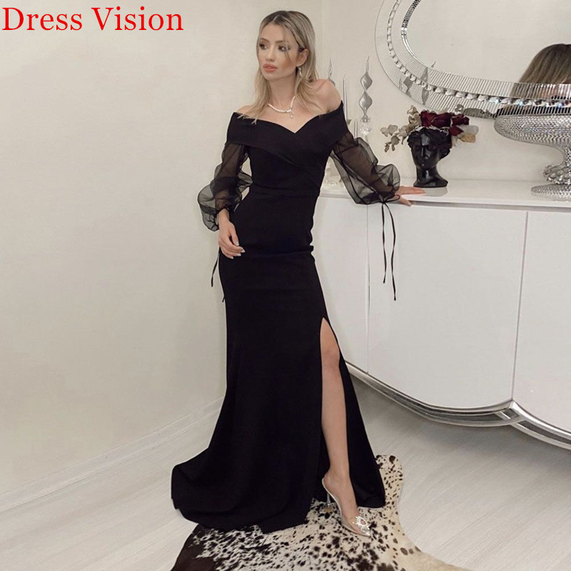 2021 Style Sexy V-neck Off Shoulder Long Sleeves Evening Es Robe De Soiree Women Party Gowns Xwxd, Black
2021 Style Sexy V-neck Off Shoulder Long Sleeves Evening Es Robe De Soiree Women Party Gowns Xwxd, Black