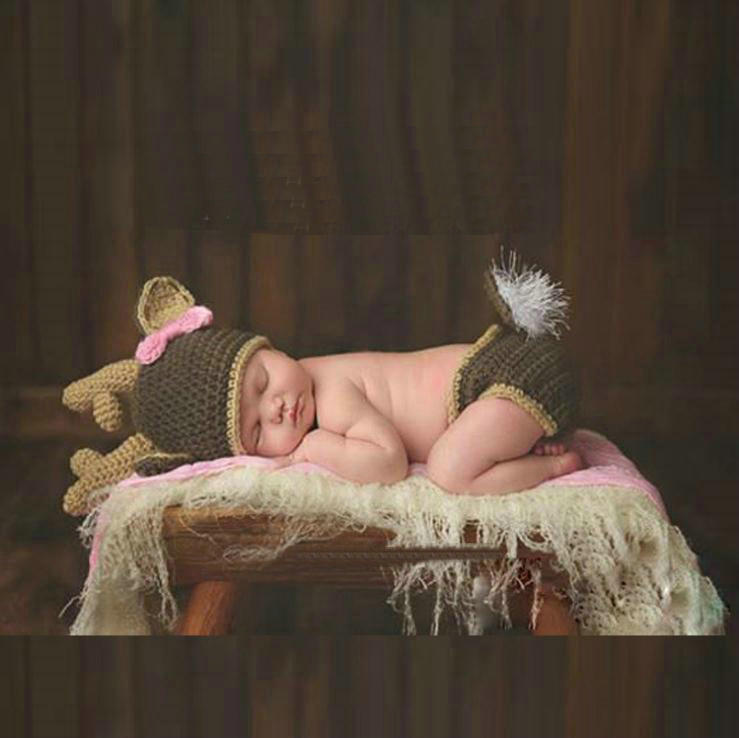 Newborn Photography Props baby hat Christmas Deer Design Handmade Crochet Deer Costume Set Knitted Hats and Pants set, Brown 02
Newborn Photography Props baby hat Christmas Deer Design Handmade Crochet Deer Costume Set Knitted Hats and Pants set, Brown 02
