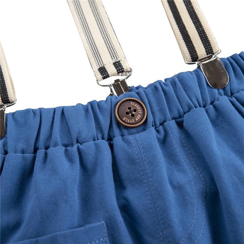 Clothing Sets Summer Little Boys Shirt Shorts Set Toddlers Car Printing Short Sleeve Stand Collar Bow Tie Top + Suspender Trousers