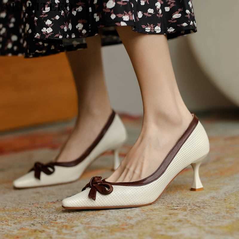 ALLBITEFO fashion bowtie genuine leather brand high heels wedding woemn shoes autumn/spring women high heel shoes women heels 210611, As picture
ALLBITEFO fashion bowtie genuine leather brand high heels wedding woemn shoes autumn/spring women high heel shoes women heels 210611, As picture