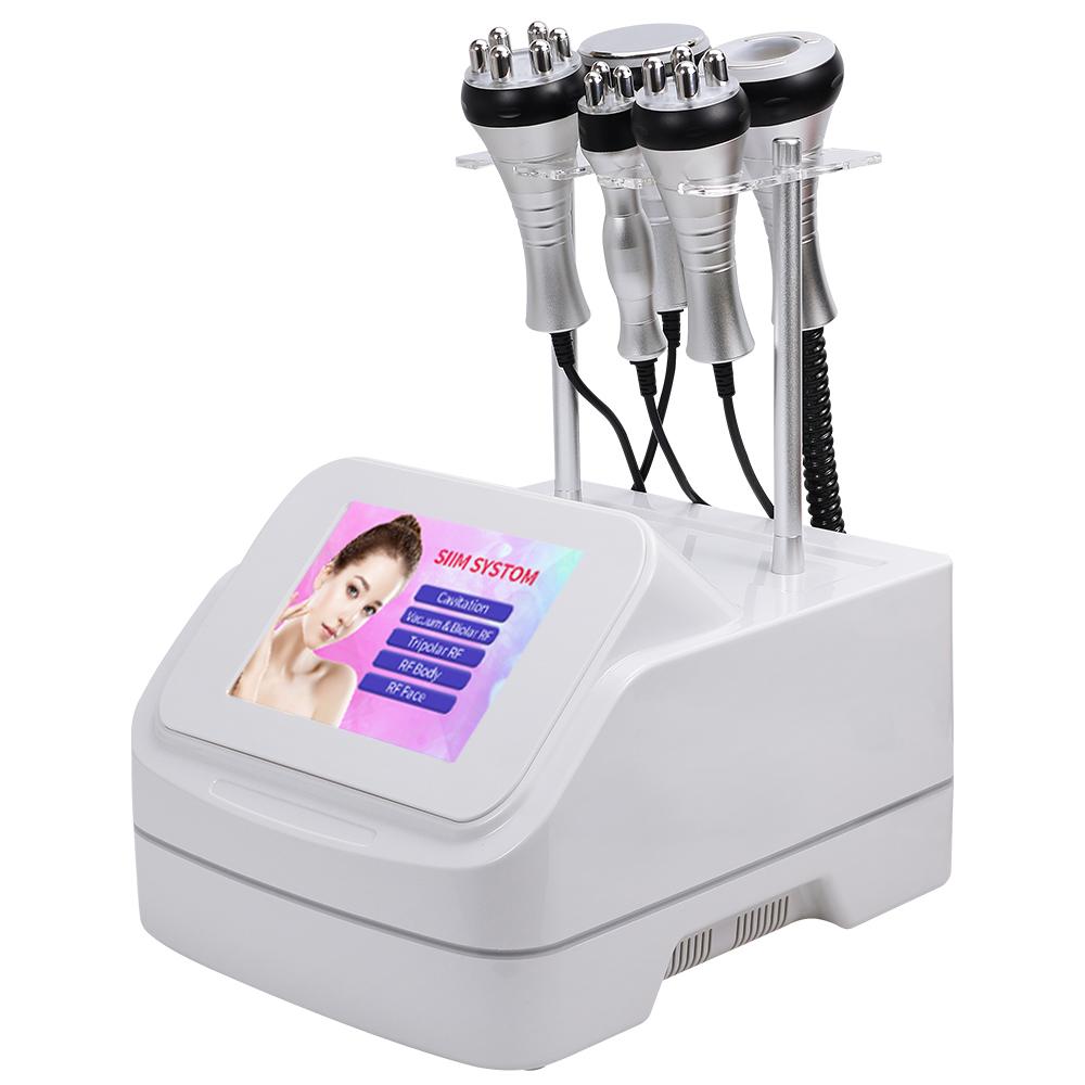 High quality Beauty Ultrasonic 5 in 1 slimming Machine Newest mini Portable 40k cavitation 5Handles Home And Salon Of SPA Rf Vacuum Massager Equipment