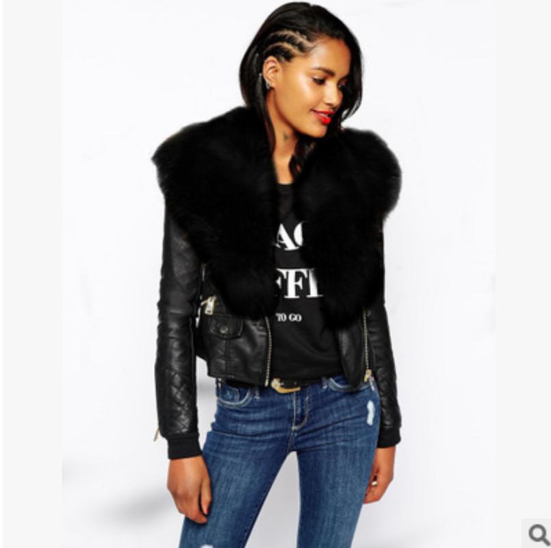 Women's Leather & Faux Women Slim-fit Autumn And Winter Motorcycle Zipper Long-sleeved Short Fur Collar Stitching Coat Jacket, Black
Women's Leather & Faux Women Slim-fit Autumn And Winter Motorcycle Zipper Long-sleeved Short Fur Collar Stitching Coat Jacket, Black