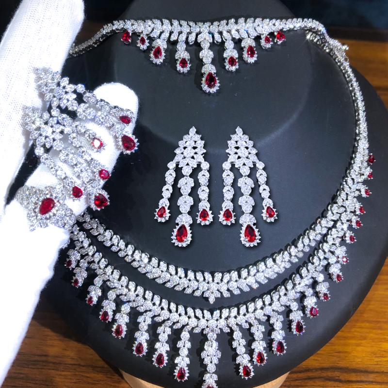 Earrings & Necklace Missvikki 4PCS Luxury African Jewelry Set For Women Wedding Party Multicolor Zircon Crystal Dubai Bridal, As pic
Earrings & Necklace Missvikki 4PCS Luxury African Jewelry Set For Women Wedding Party Multicolor Zircon Crystal Dubai Bridal, As pic