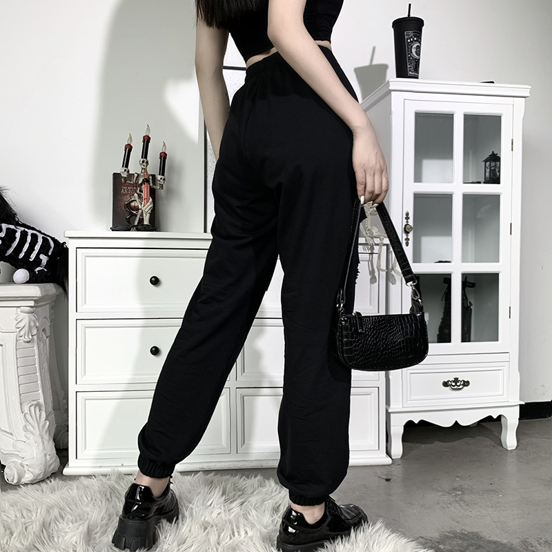 Streetwear High Waist Loose Harem Pants Gothic Women Drawstring Dark Hollow Out Trousers Female Summer Casual Pants, Black;white
Streetwear High Waist Loose Harem Pants Gothic Women Drawstring Dark Hollow Out Trousers Female Summer Casual Pants, Black;white