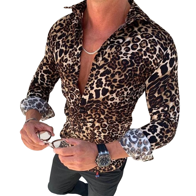 2021 Men Shape of Leopard's Copy Shirts in the Long Casual Slim Fit Social Streetwear Tops Button Masculine Business 4vk7
2021 Men Shape of Leopard's Copy Shirts in the Long Casual Slim Fit Social Streetwear Tops Button Masculine Business 4vk7