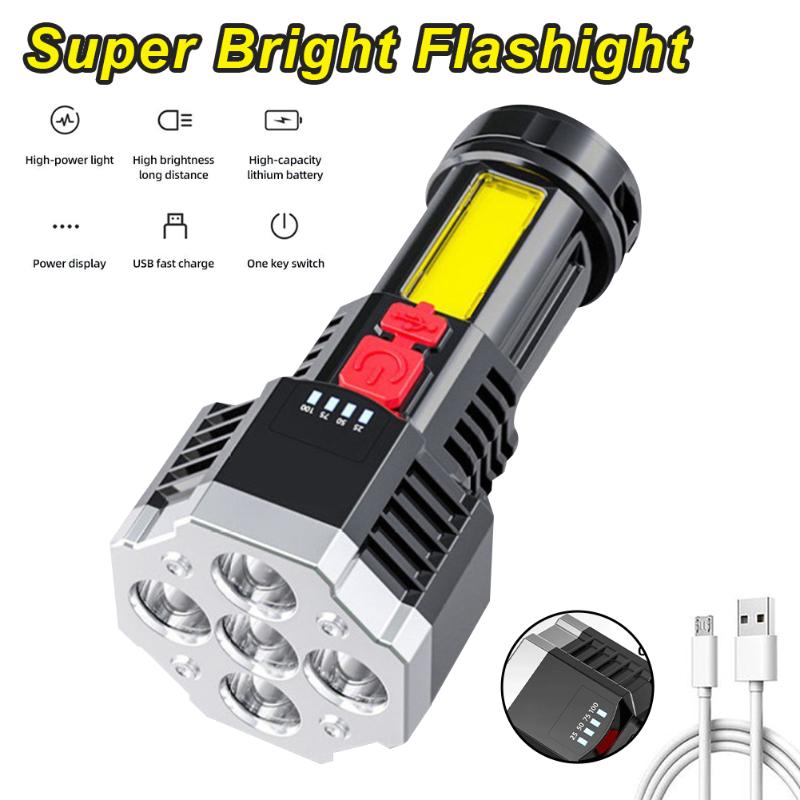 Flashlights Torches Handheld Rechargeable Waterproof Ultra-Bright Torch Light With Power Indicator For Camping Outdoor Activities
Flashlights Torches Handheld Rechargeable Waterproof Ultra-Bright Torch Light With Power Indicator For Camping Outdoor Activities