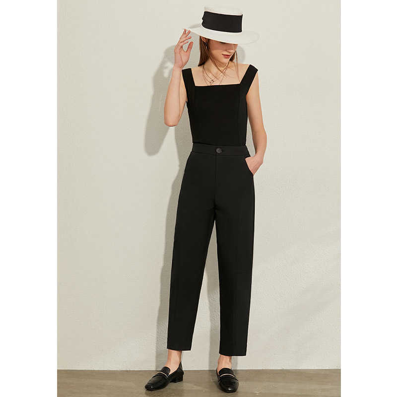 Minimalism Spring Summer OLstyle Caual High Waist Women Pants Fashion Solid Straight Female Casual Trousers 12040260 210527