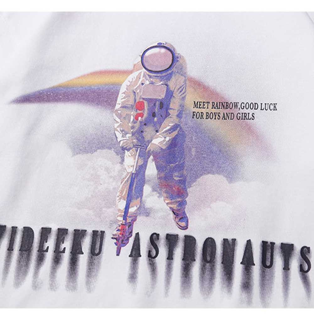 Men's T-shirt Funny Space Man Summer Short Sleeve Printed Tee Hip Hop Oversized Cotton Casual Harajuku Streetwear Tops 210601