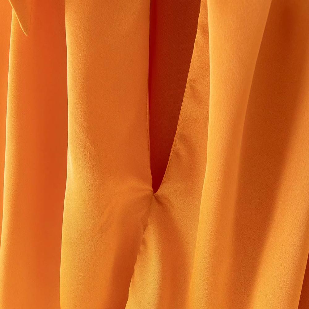 Klacwaya Women Sexy Blouses Orange Crop Ladies Shirts Halter Sleeveless Girl Summer Blusas Clothing Female Chic Tops 210225