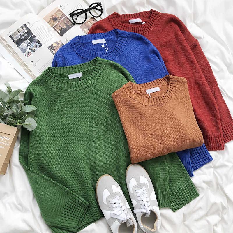 Oversize Korean Sweater Women Casual Long Sleeved Loose Spring Autumn Pullover Tops Fashion Solid Knitted Sweaters 210602, Blue
Oversize Korean Sweater Women Casual Long Sleeved Loose Spring Autumn Pullover Tops Fashion Solid Knitted Sweaters 210602, Blue