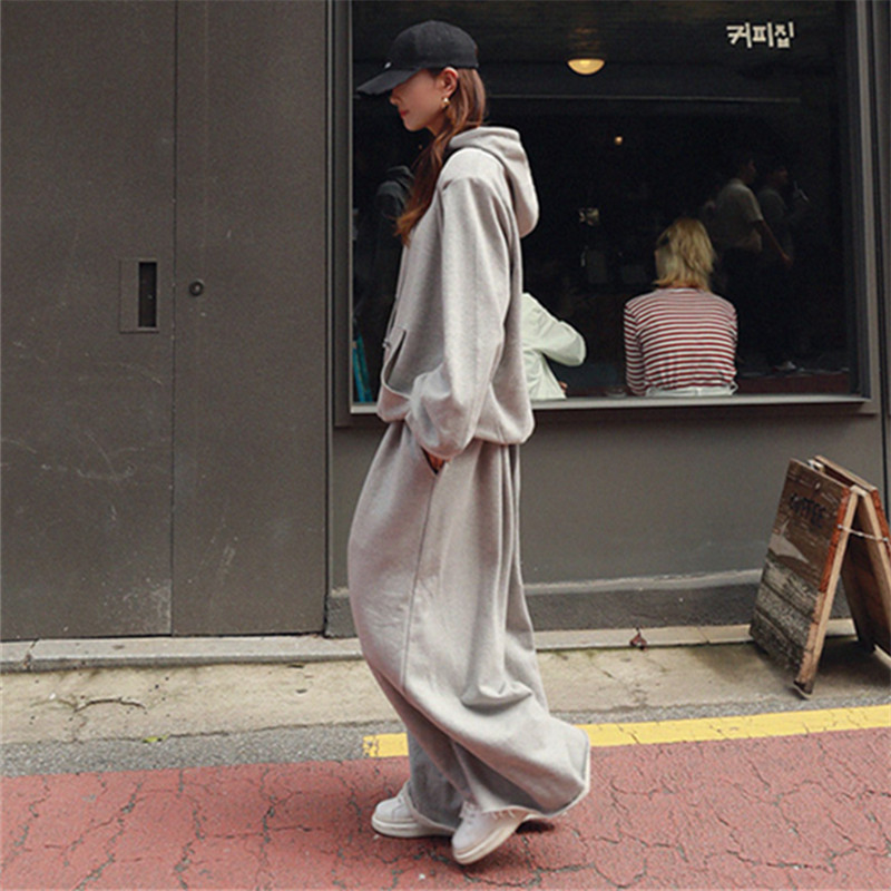 Black Hooded Sweatshirt Loose Casual Girls Fashion Oversized Long Sleeved Bottoming Shirt Mid Length Slimming Pullover Hoodies 201217